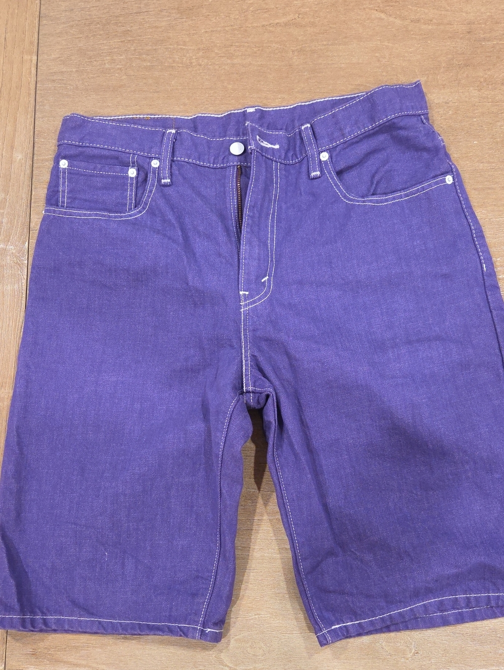 Levi's 569 Men's Purple Relaxed Denim Jean Shorts (32)